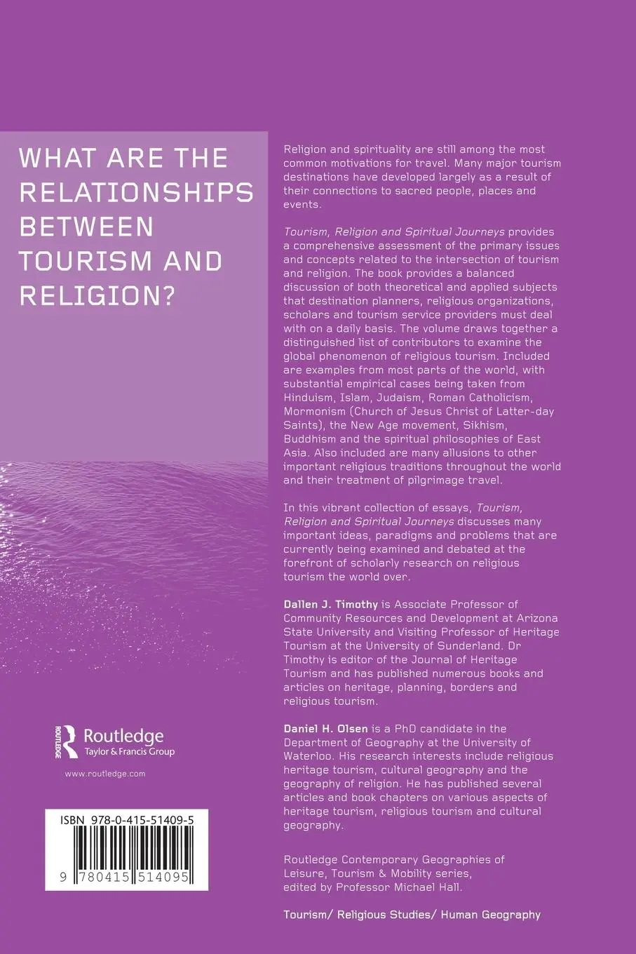 Rückseite: 9780415514095 | Tourism, Religion and Spiritual Journeys | Dallen Timothy (u. a.)