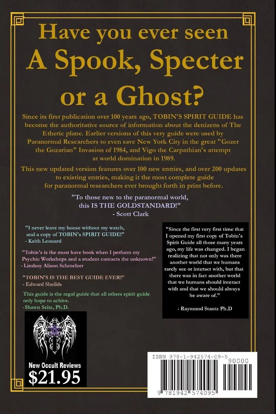Rückseite: 9781942574095 | Tobin's Spirit Guide | Revised 2016 Edition | J. H. Tobin | Buch