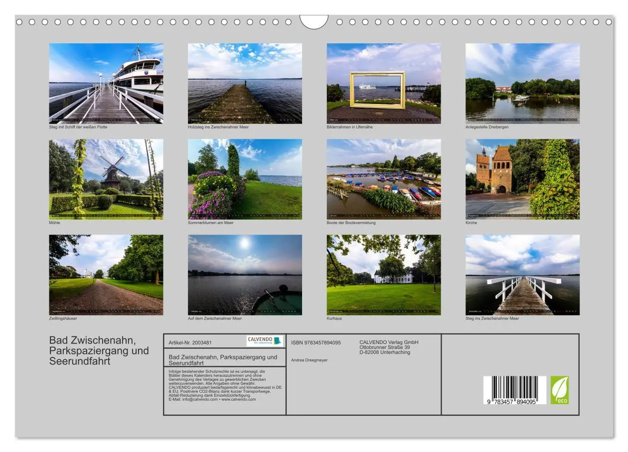 Bild: 9783457894095 | Bad Zwischenahn, Parkspaziergang und Seerundfahrt (Wandkalender...