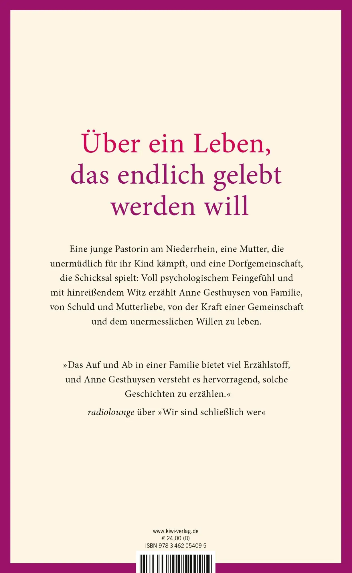 Rückseite: 9783462054095 | Vielleicht hat das Leben Besseres vor | Roman | Anne Gesthuysen | Buch