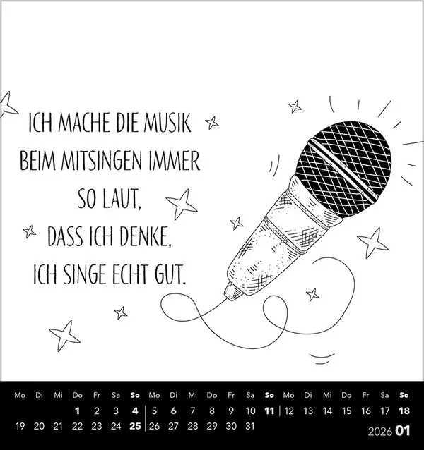 Bild: 9783731884095 | Visual Words Black 2026 | Verlag Korsch | Kalender | Spiralbindung