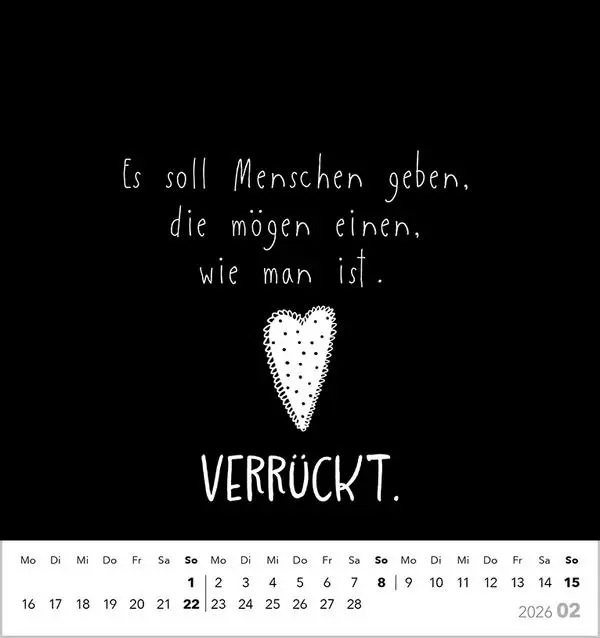 Bild: 9783731884095 | Visual Words Black 2026 | Verlag Korsch | Kalender | Spiralbindung