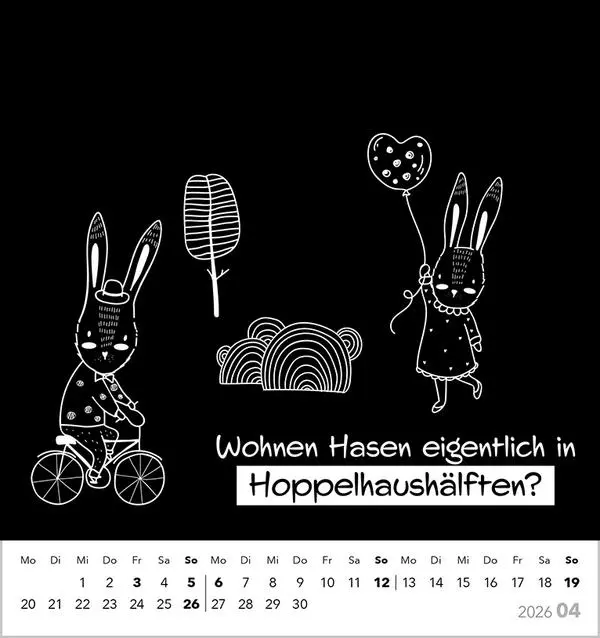 Bild: 9783731884095 | Visual Words Black 2026 | Verlag Korsch | Kalender | Spiralbindung