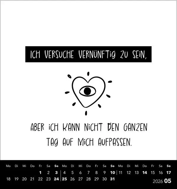 Bild: 9783731884095 | Visual Words Black 2026 | Verlag Korsch | Kalender | Spiralbindung