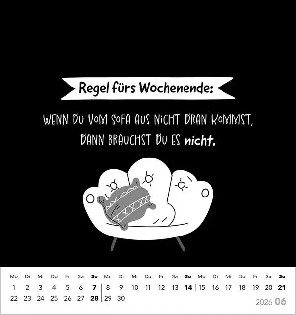 Bild: 9783731884095 | Visual Words Black 2026 | Verlag Korsch | Kalender | Spiralbindung
