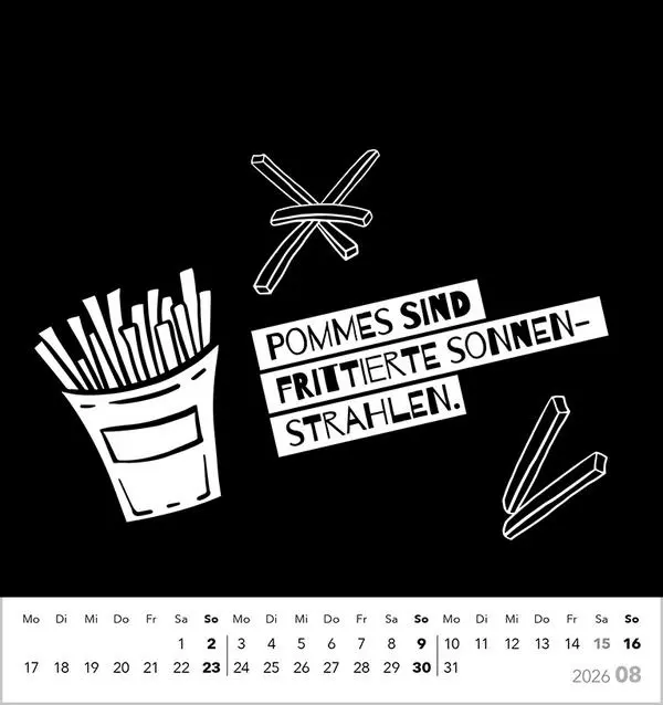Bild: 9783731884095 | Visual Words Black 2026 | Verlag Korsch | Kalender | Spiralbindung