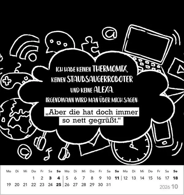 Bild: 9783731884095 | Visual Words Black 2026 | Verlag Korsch | Kalender | Spiralbindung