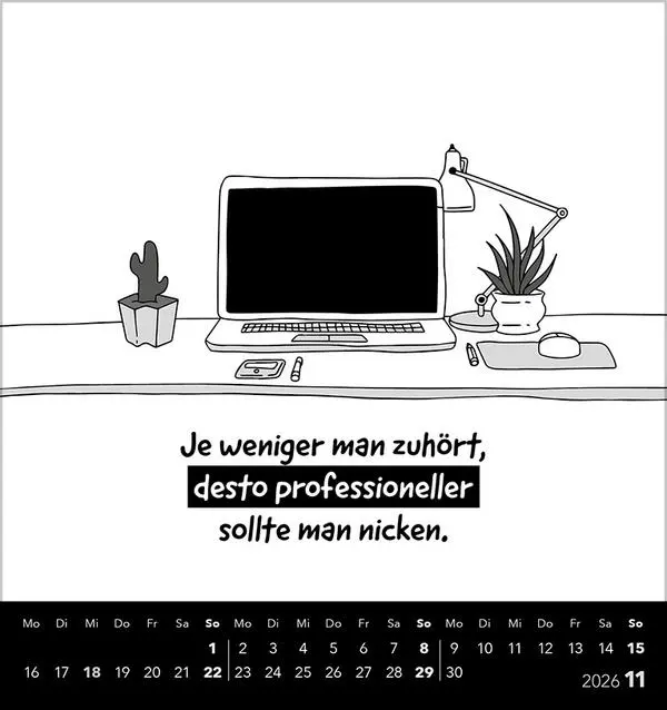 Bild: 9783731884095 | Visual Words Black 2026 | Verlag Korsch | Kalender | Spiralbindung