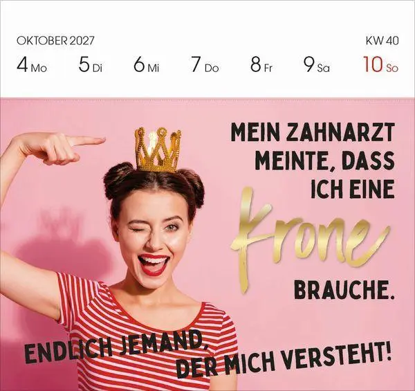 Bild: 9783819304095 | Lieber verrückt das Leben genießen 2027 | Korsch Verlag | Kalender
