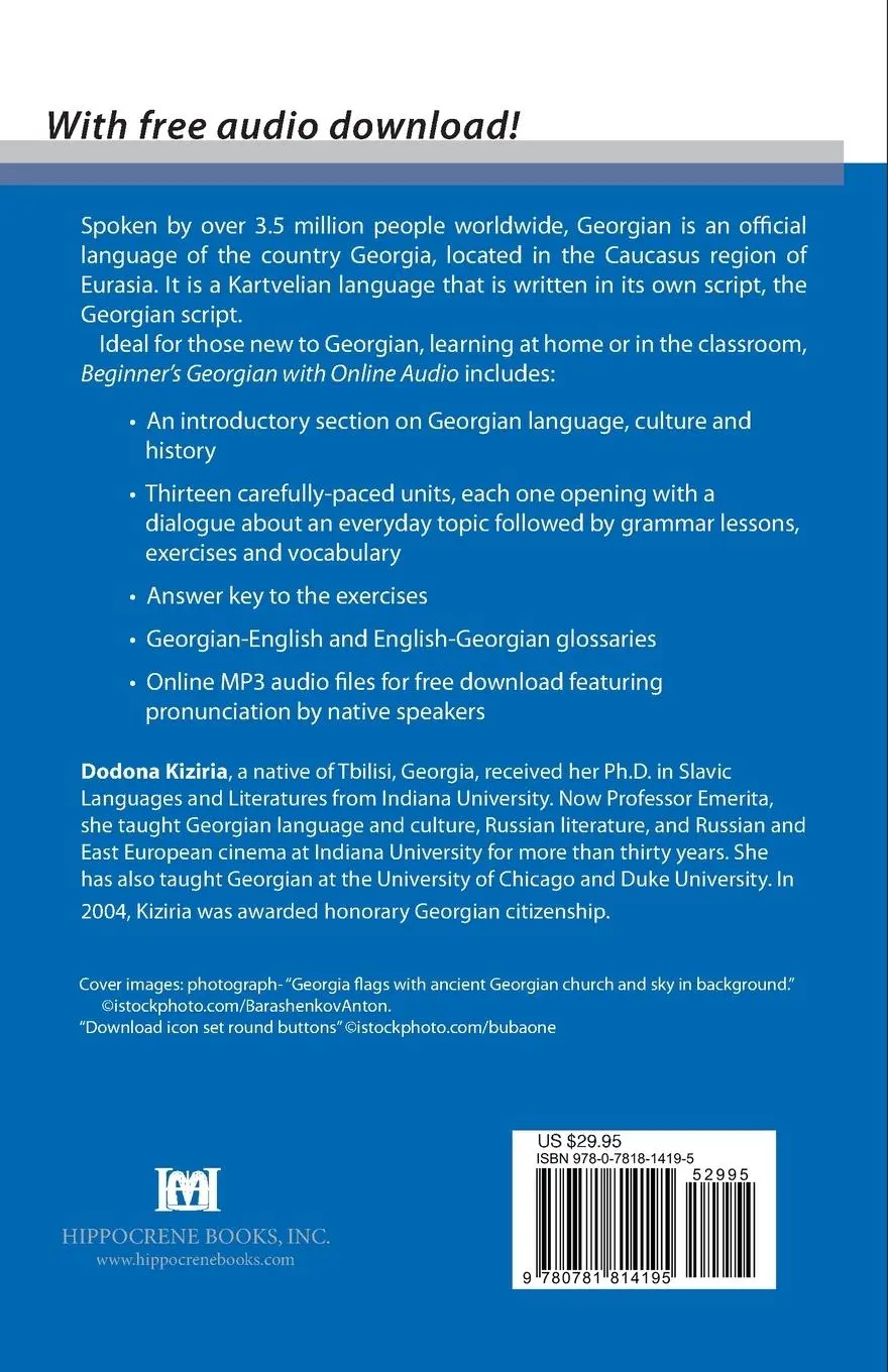 Rückseite: 9780781814195 | Beginner's Georgian with Online Audio | Dodona Kiziria | Taschenbuch
