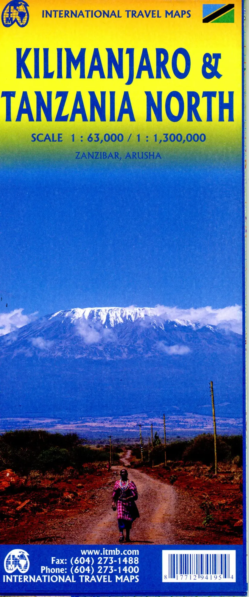 Cover: 9781771294195 | Tanzania-North &amp; Kilimanjaro | 1:63000 | (Land-)Karte | Englisch