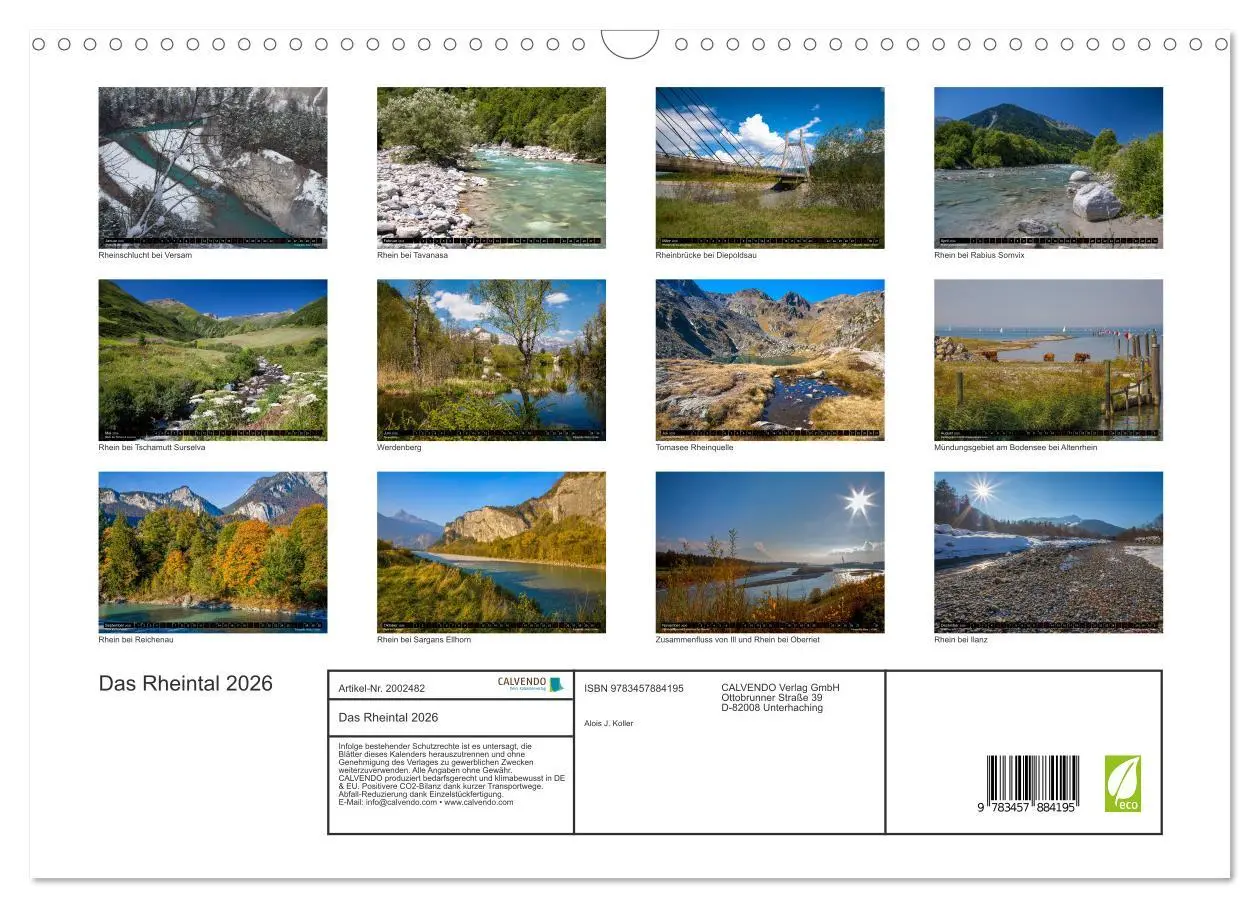 Bild: 9783457884195 | Das Rheintal 2026 (Wandkalender 2026 DIN A3 quer), CALVENDO...