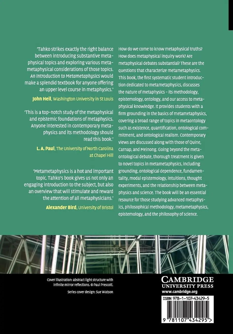 Rückseite: 9781107434295 | An Introduction to Metametaphysics | Tuomas E. Tahko | Taschenbuch
