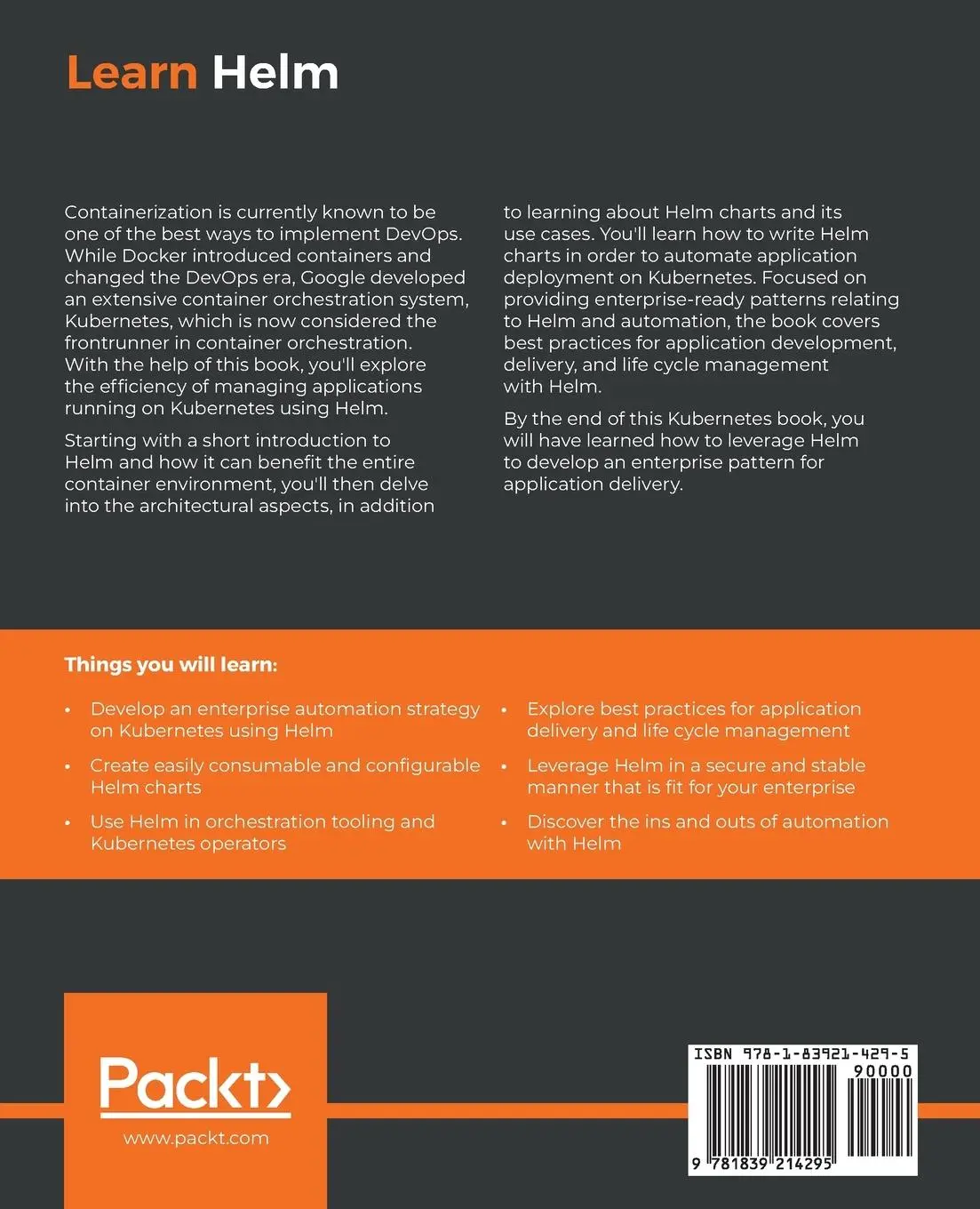 Rückseite: 9781839214295 | Learn Helm | Austin Dewey (u. a.) | Taschenbuch | Englisch | 2020