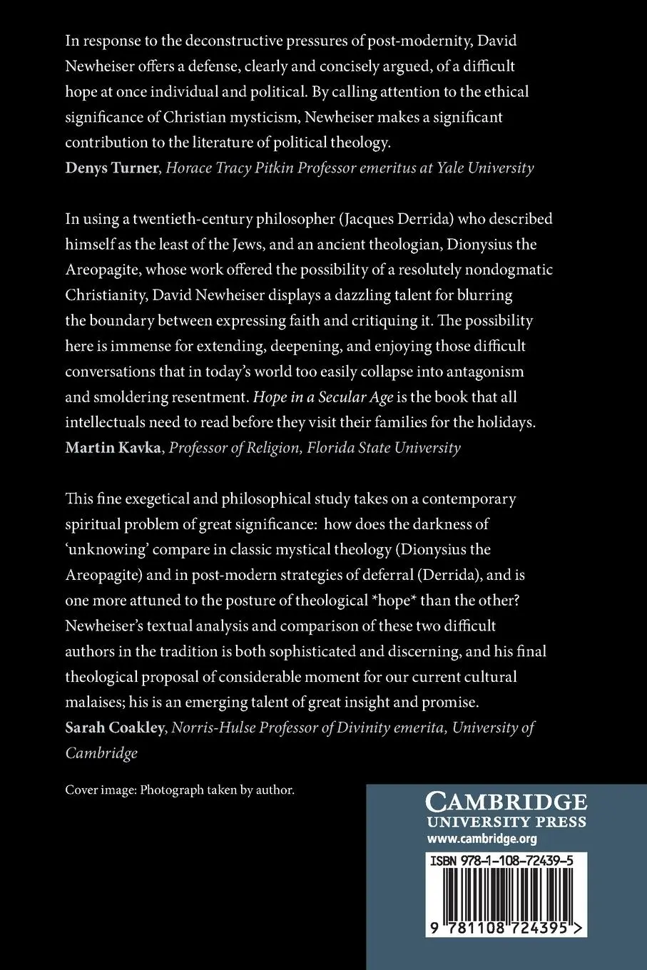 Rückseite: 9781108724395 | Hope in a Secular Age | David Newheiser | Taschenbuch | Englisch