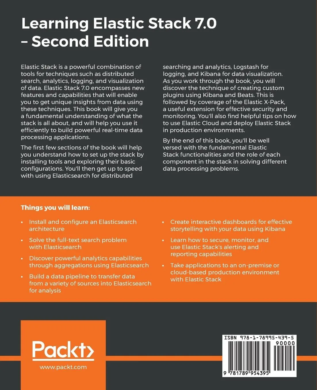 Rückseite: 9781789954395 | Learning Elastic Stack 7.0 - Second Edition | Pranav Shukla (u. a.)