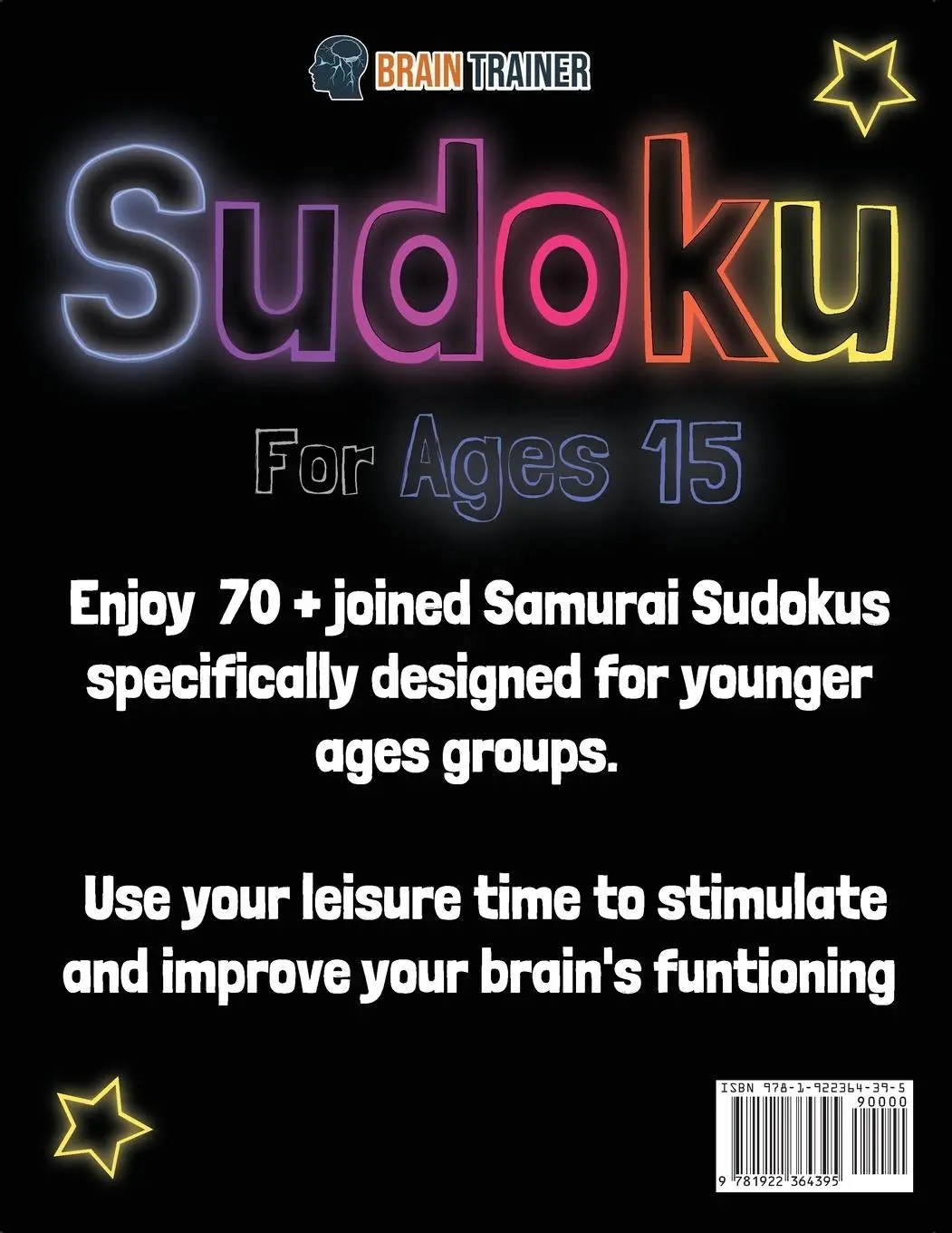 Rückseite: 9781922364395 | Sudoku For Ages 15 - Sudoku Activity Puzzles For Ages 15 | Trainer