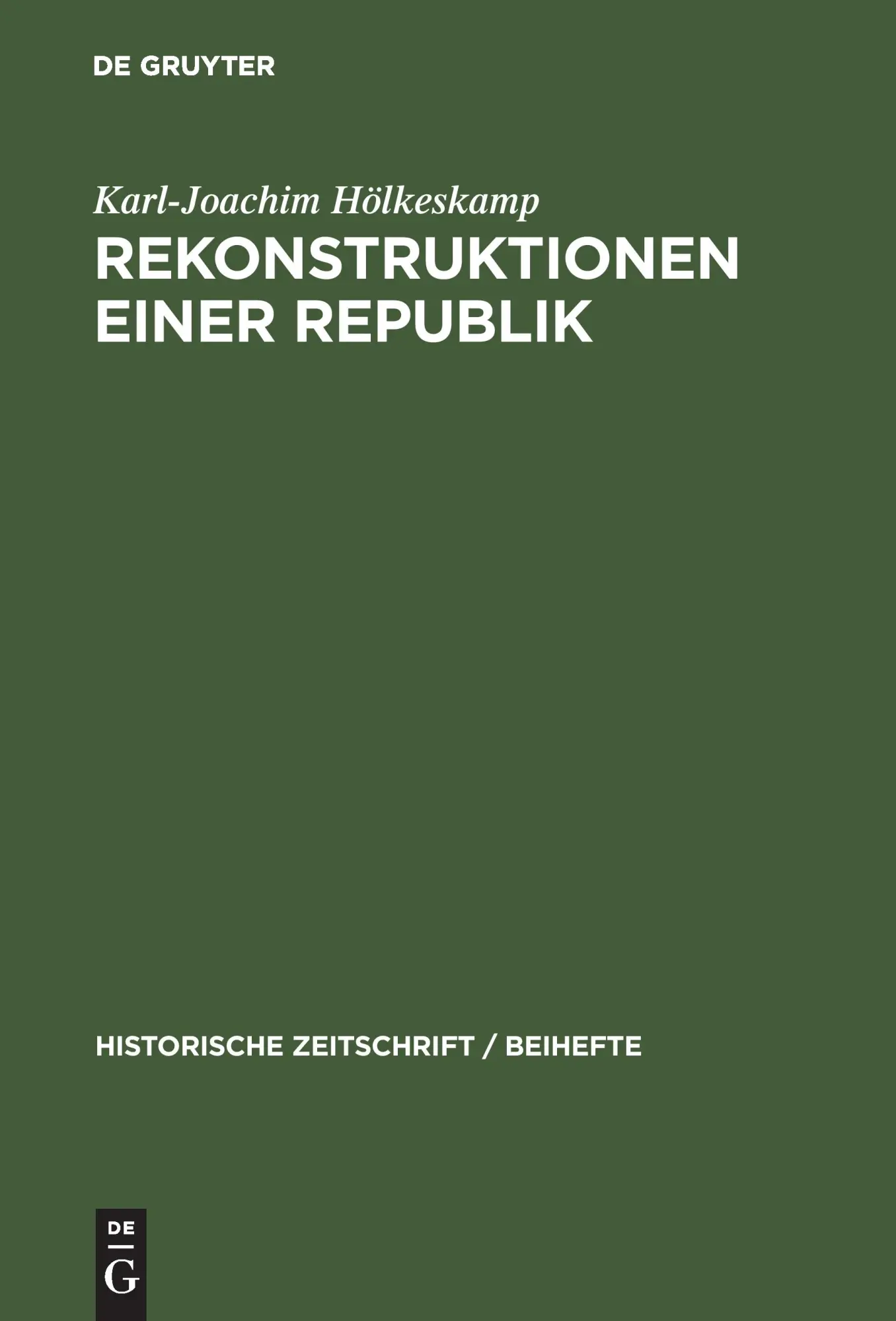 Cover: 9783486644395 | Rekonstruktionen einer Republik | Karl-Joachim Hölkeskamp | Buch