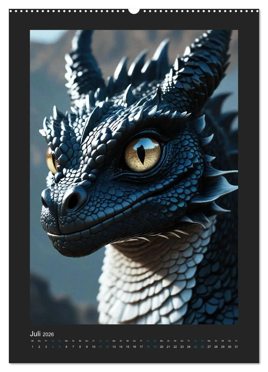 Bild: 9783516264395 | Verzauberte Drachen: Ein Jahr voll kleiner Wunder! (Wandkalender...
