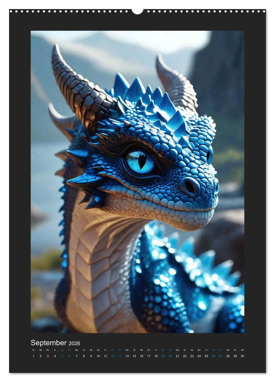 Bild: 9783516264395 | Verzauberte Drachen: Ein Jahr voll kleiner Wunder! (Wandkalender...
