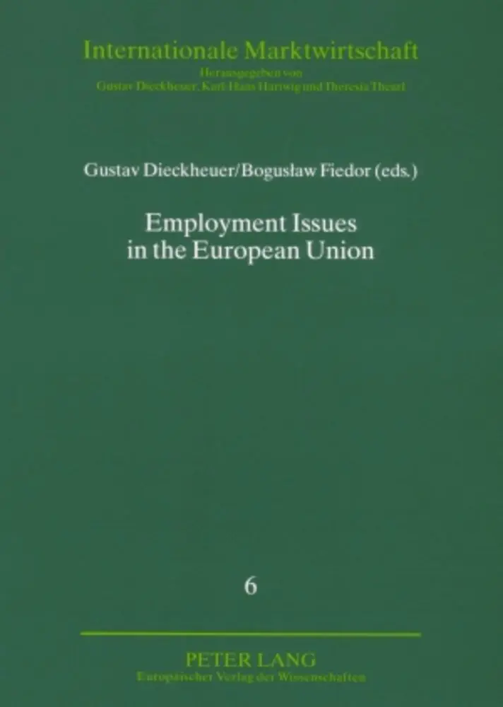 Cover: 9783631554395 | Employment Issues in the European Union | Gustav Dieckheuer (u. a.)