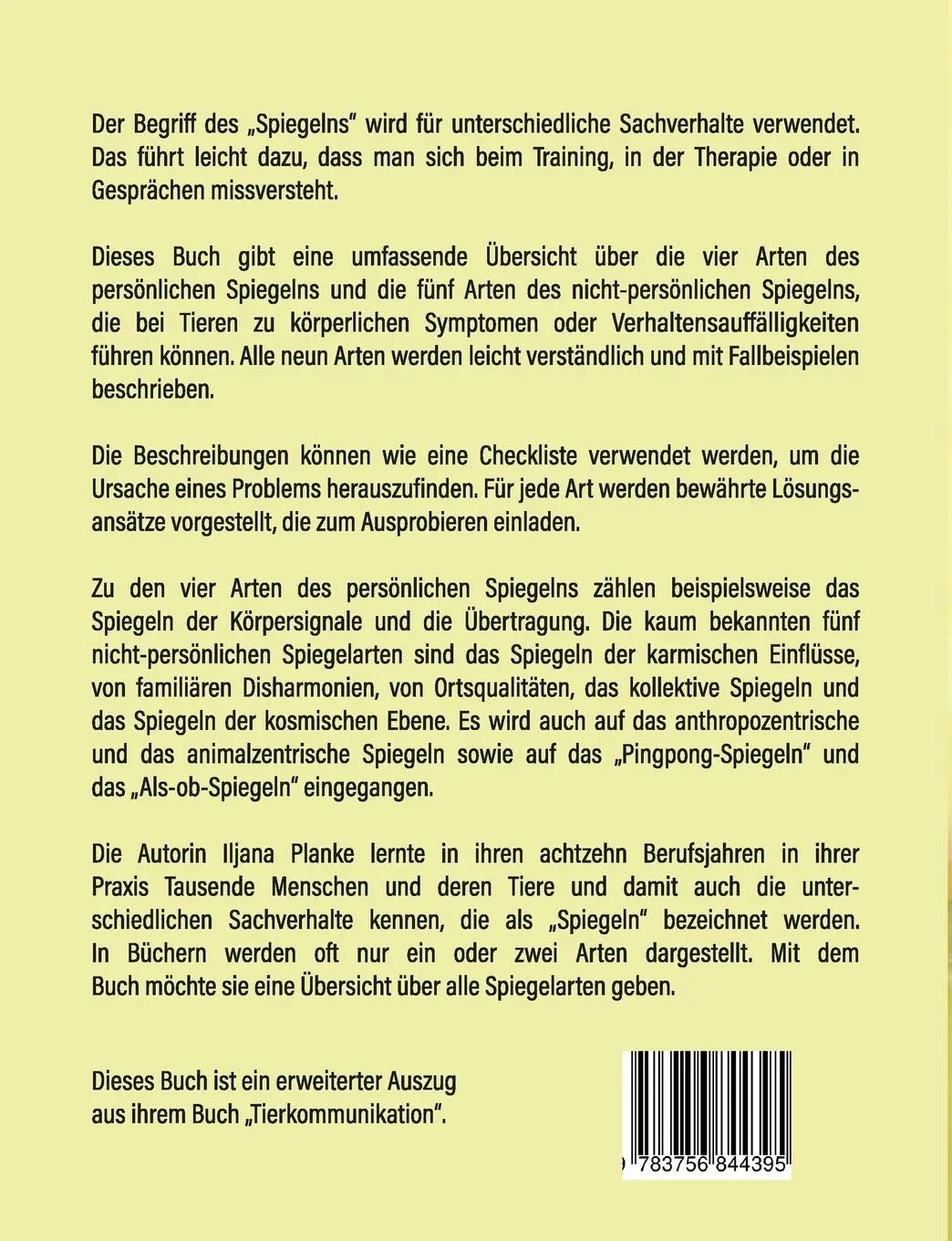 Rückseite: 9783756844395 | Wie Tiere Menschen spiegeln - Die neun Arten des Spiegelns | Planke