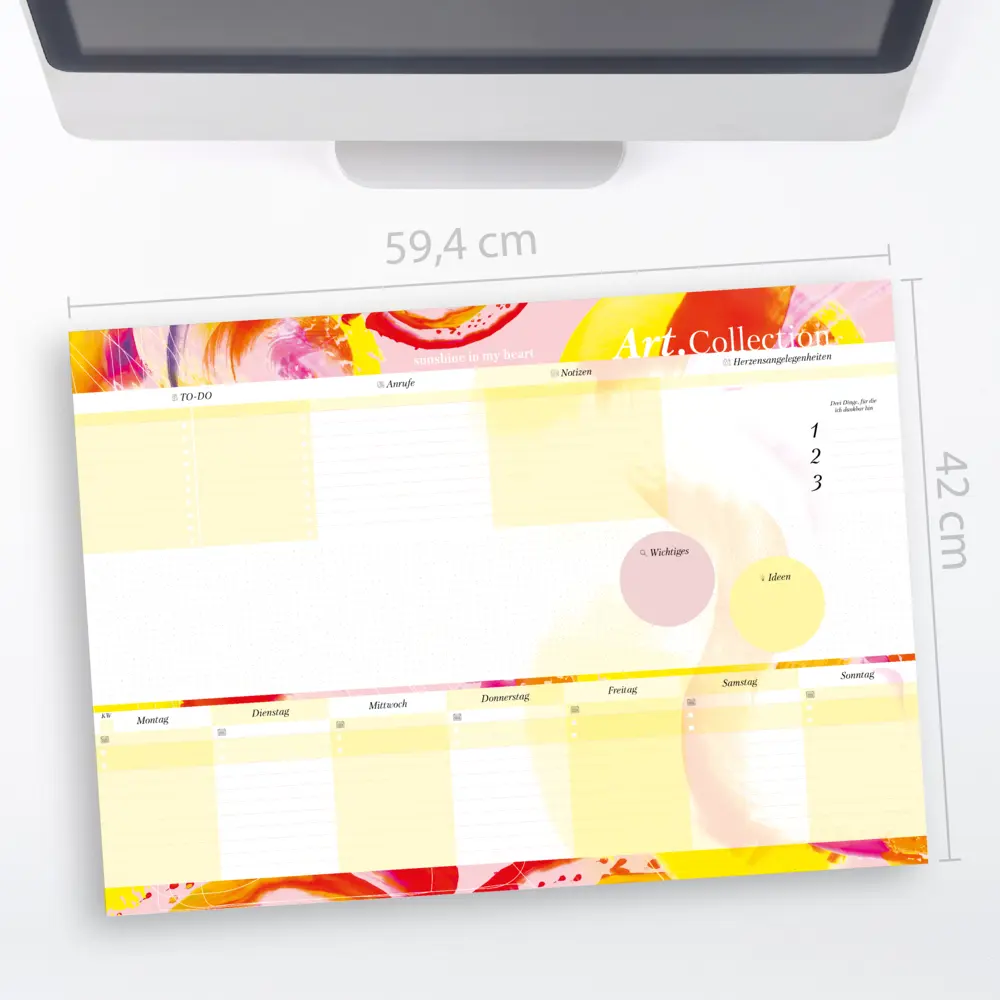 Bild: 9783989424395 | Schreibtischunterlage aus Papier DIN A2 50 Blatt zum Abreißen aus...