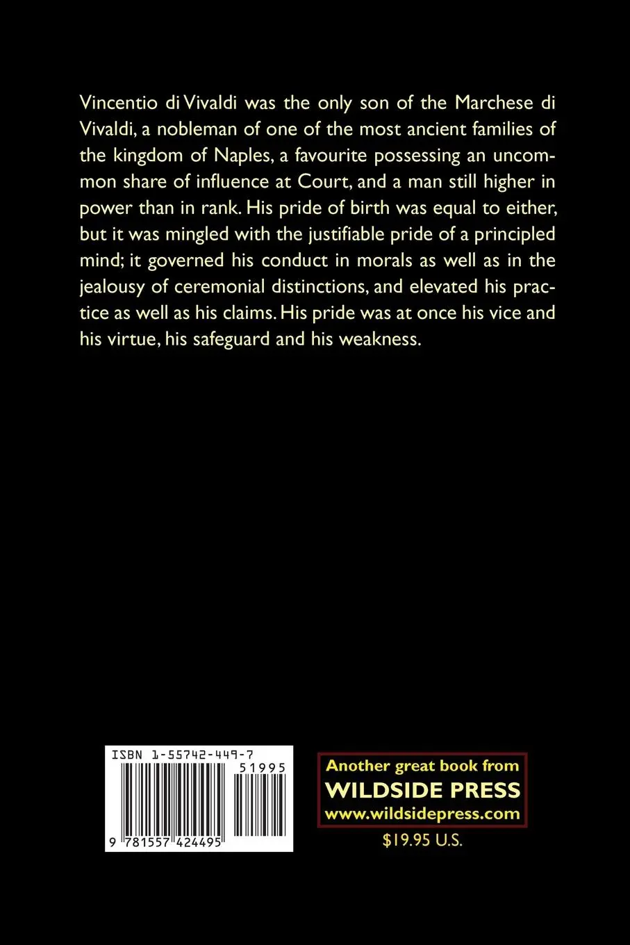 Rückseite: 9781557424495 | The Italian, or the Confessional of the Black Penitents | Radcliffe