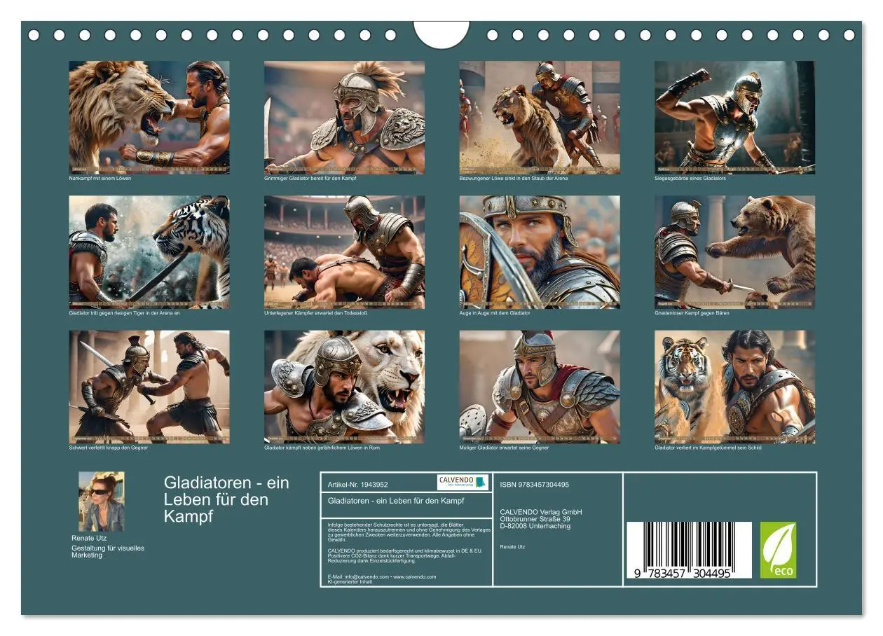 Bild: 9783457304495 | Gladiatoren - ein Leben für den Kampf (Wandkalender 2026 DIN A4...