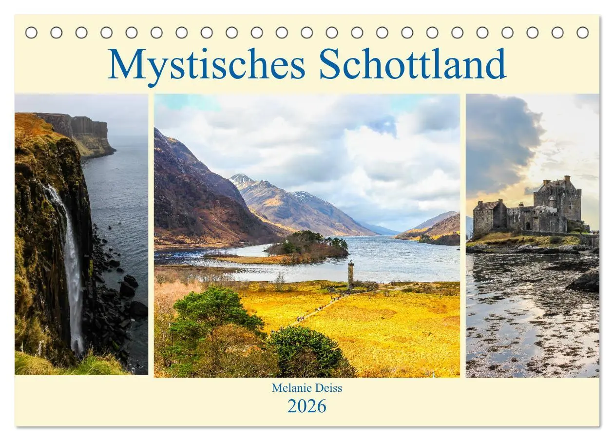 Cover: 9783457924495 | Mystisches Schottland (Tischkalender 2026 DIN A5 quer), CALVENDO...
