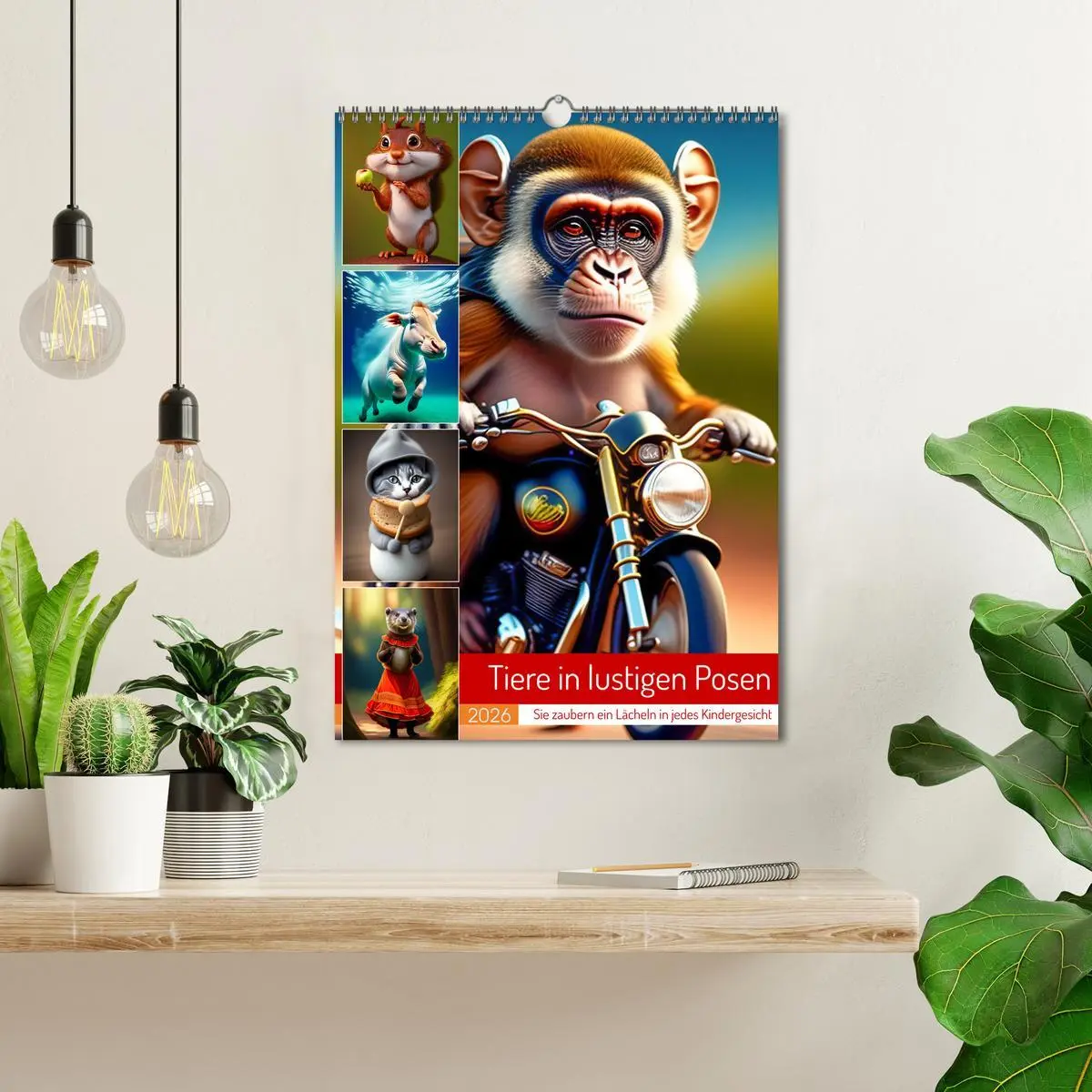 Bild: 9783516324495 | Tiere in lustigen Posen (Wandkalender 2026 DIN A3 hoch), CALVENDO...