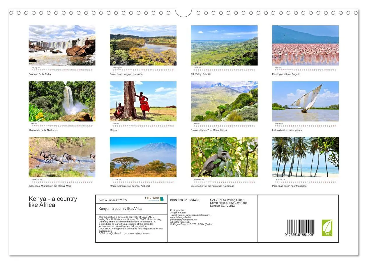 Bild: 9783516564495 | Kenya - a country like Africa (Wall Calendar 2026 DIN A3...