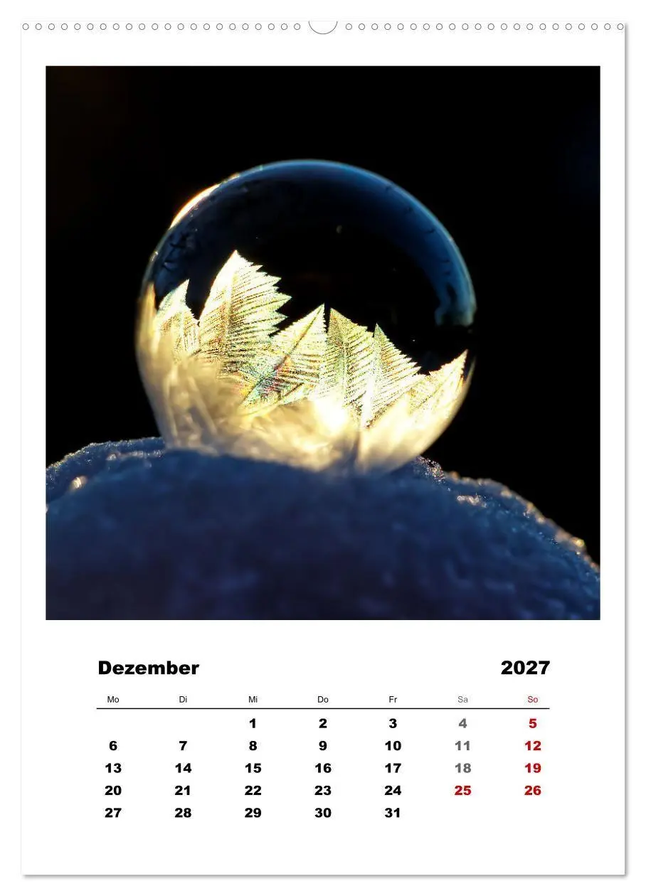 Bild: 9783569414495 | Frostige Seifenblasen (Wandkalender 2027 DIN A2 hoch), CALVENDO...