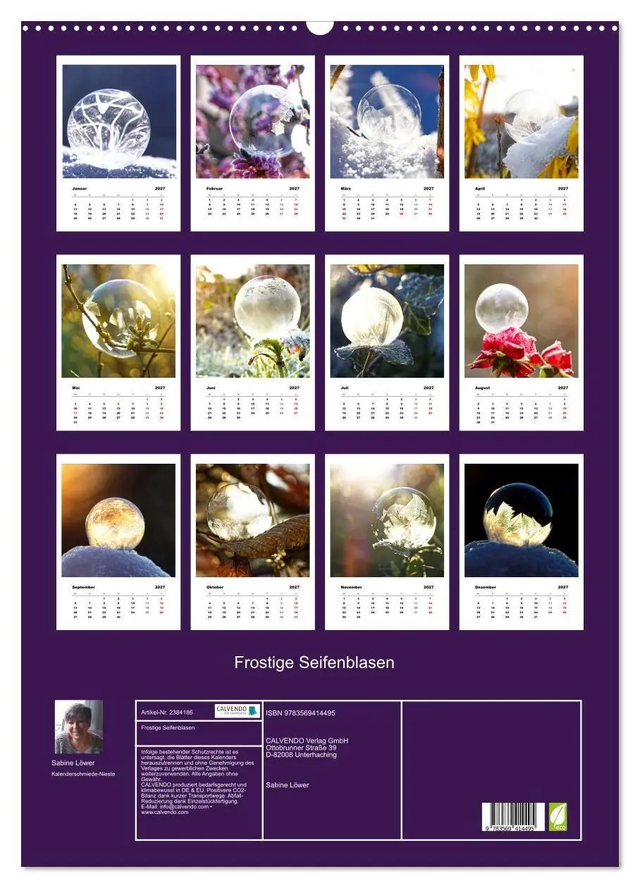 Bild: 9783569414495 | Frostige Seifenblasen (Wandkalender 2027 DIN A2 hoch), CALVENDO...