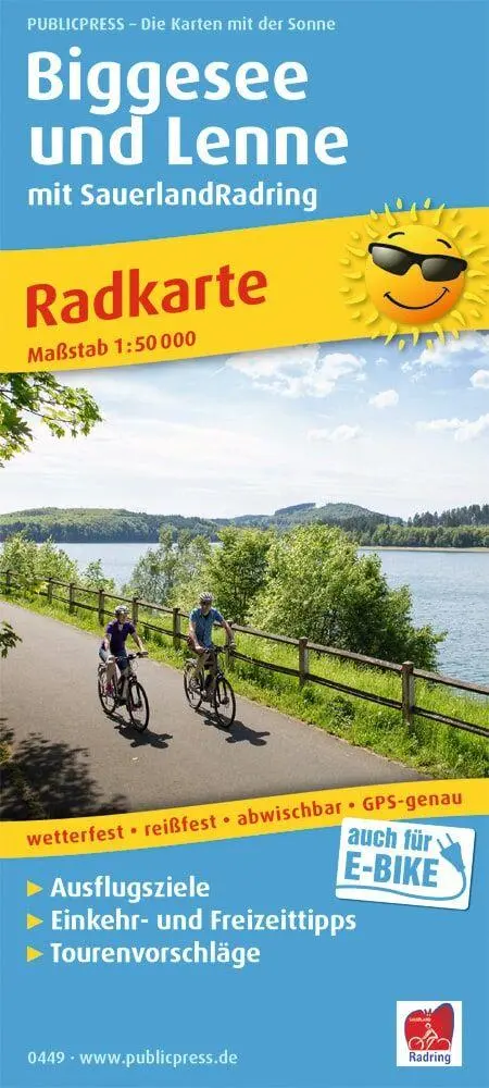 Cover: 9783747304495 | Biggesee und Lenne mit SauerlandRadring 1:50 000 | (Land-)Karte | 2019