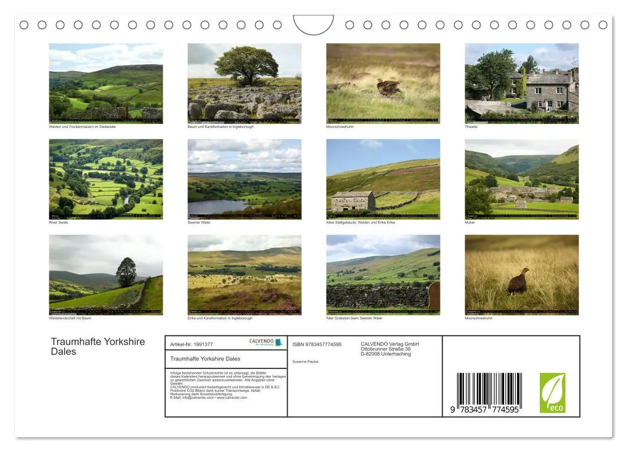Bild: 9783457774595 | Traumhafte Yorkshire Dales (Wandkalender 2026 DIN A4 quer),...