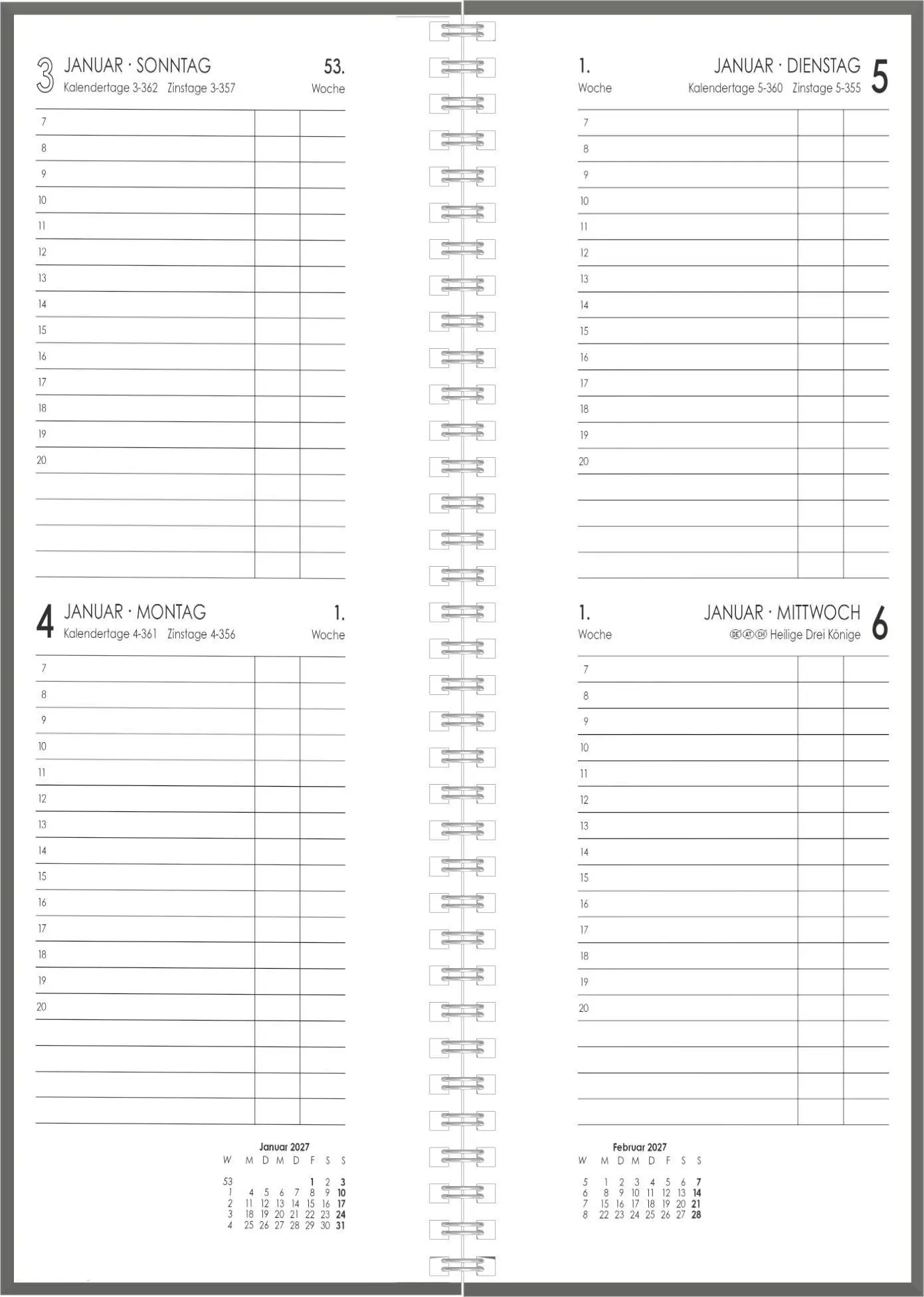 Bild: 4069095014695 | Tagevormerkbuch 2T/1S 2027 | Neumann Verlage GmbH &amp; Co KG | Kalender