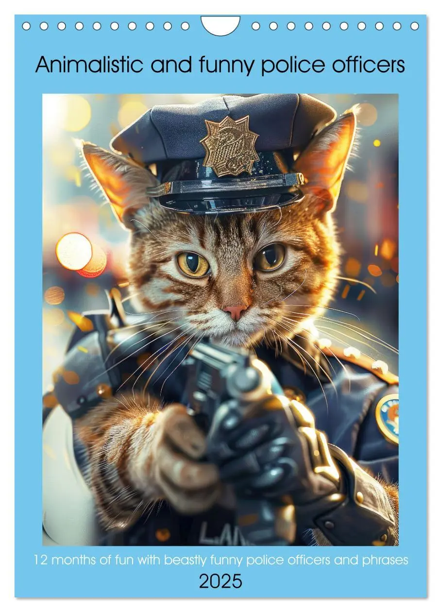 Cover: 9781325984695 | Animalistic and funny police officers (Wall Calendar 2025 DIN A4...