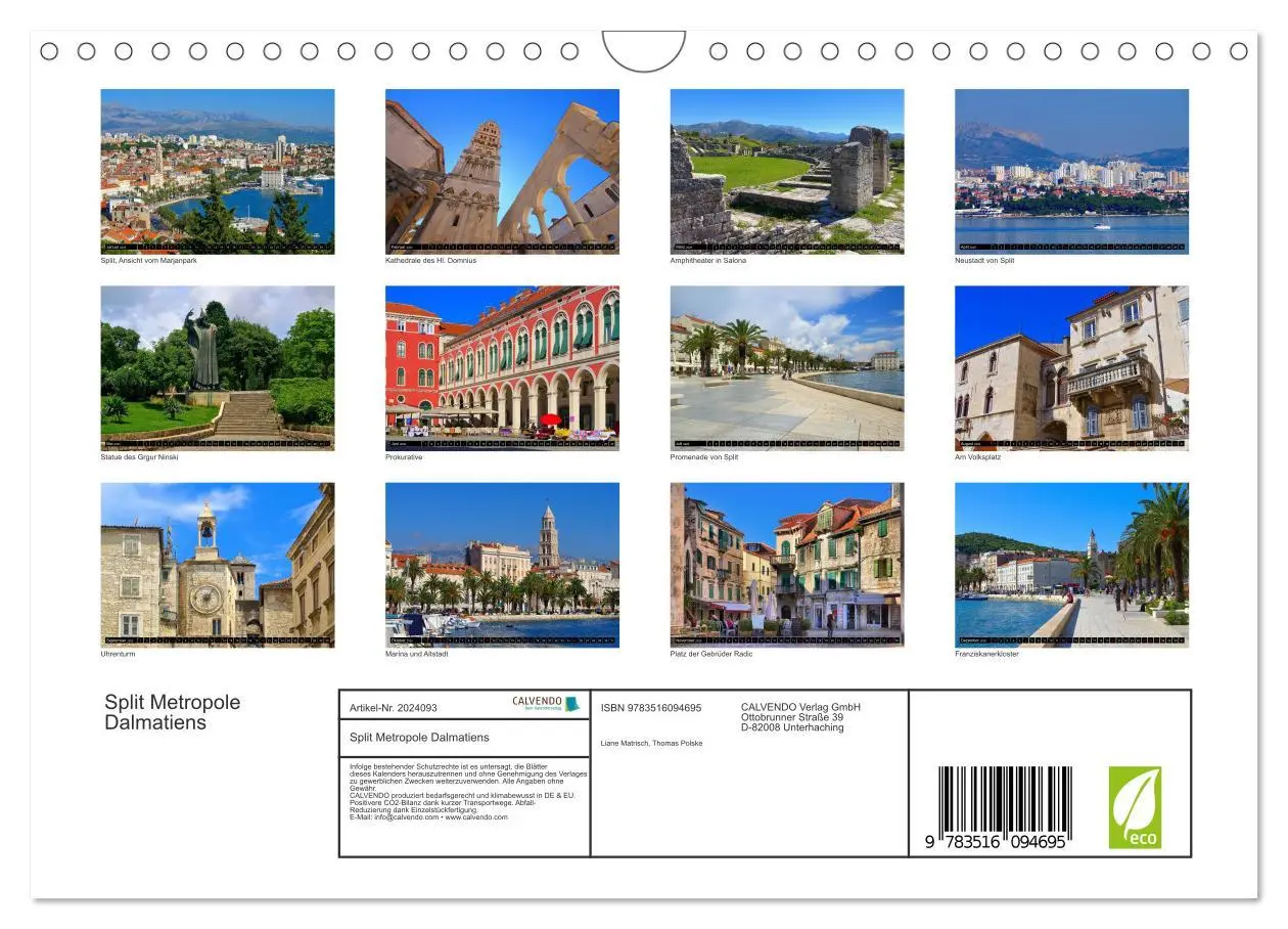 Bild: 9783516094695 | Split Metropole Dalmatiens (Wandkalender 2026 DIN A4 quer),...