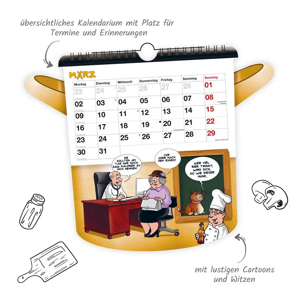 Bild: 9783988024695 | Trötsch Formkalender Der lustige Küchenkalender 2026 | KG | Kalender