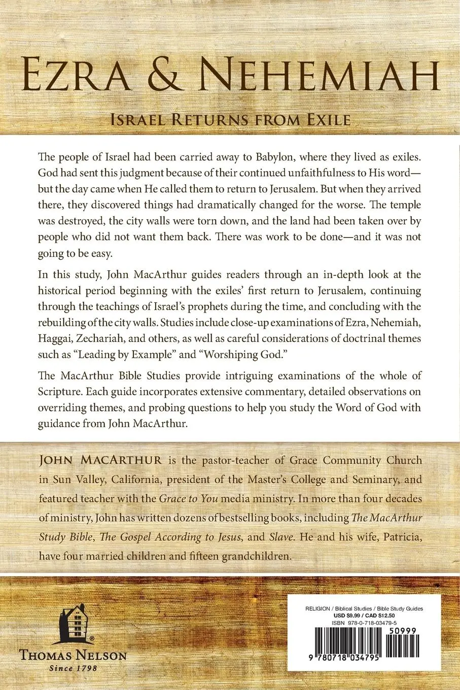 Rückseite: 9780718034795 | Ezra and Nehemiah | Israel Returns from Exile | John F. Macarthur