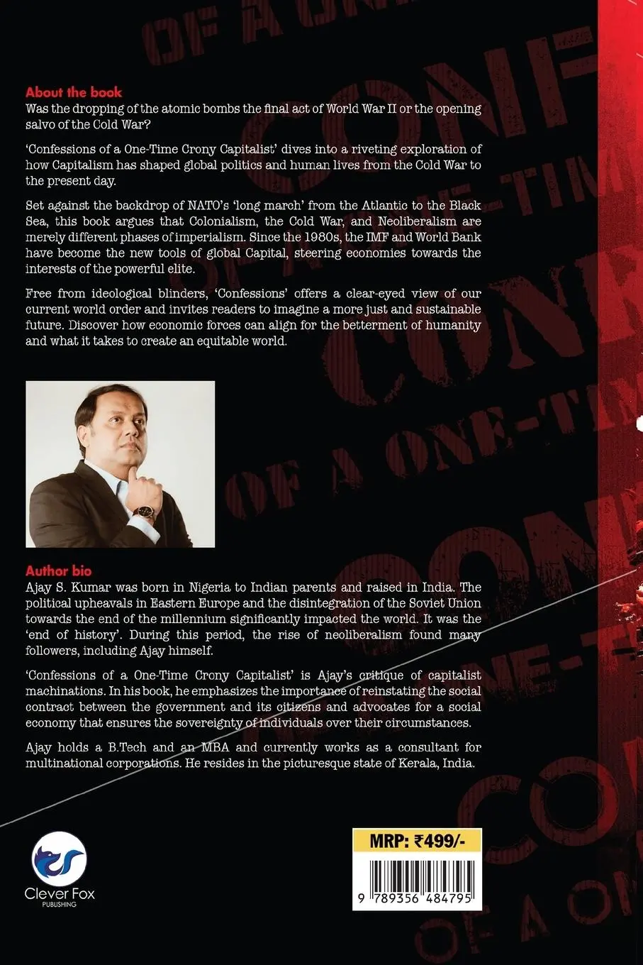 Rückseite: 9789356484795 | Confessions of a One-Time Crony Capitalist | Ajay S. Kumar | Buch