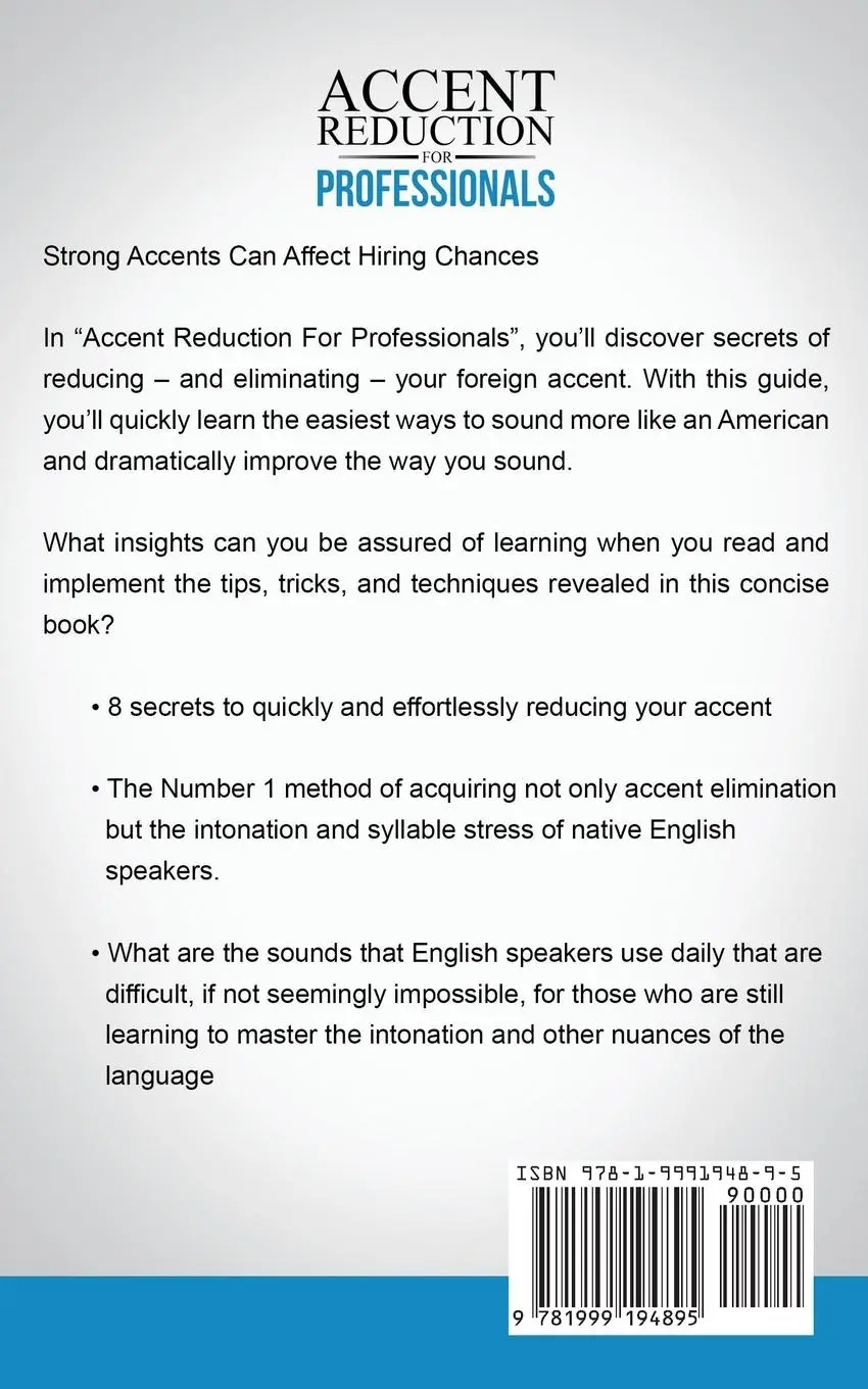 Rückseite: 9781999194895 | Accent Reduction For Professionals | Whitney Nelson | Taschenbuch
