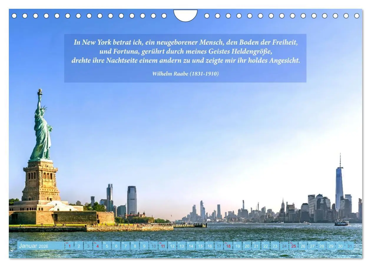 Bild: 9783457294895 | New York Ansichten - Literaturkalender (Wandkalender 2026 DIN A4...
