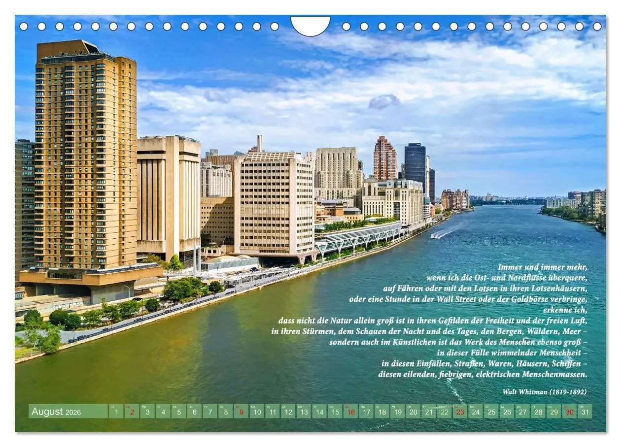 Bild: 9783457294895 | New York Ansichten - Literaturkalender (Wandkalender 2026 DIN A4...