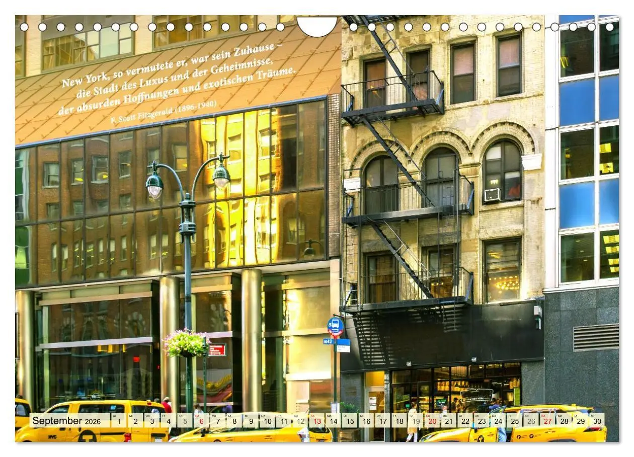 Bild: 9783457294895 | New York Ansichten - Literaturkalender (Wandkalender 2026 DIN A4...