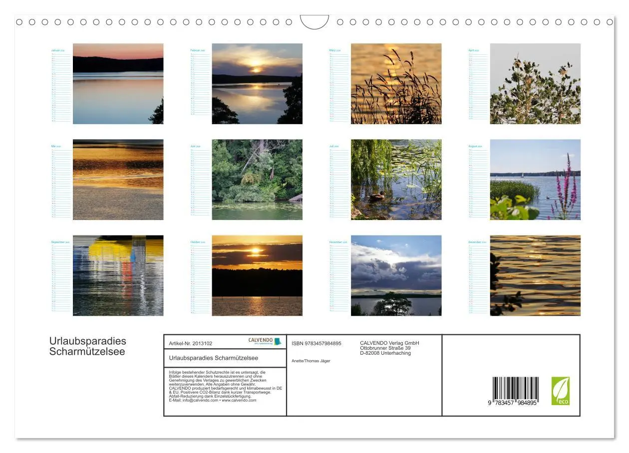 Bild: 9783457984895 | Urlaubsparadies Scharmützelsee (Wandkalender 2026 DIN A3 quer),...