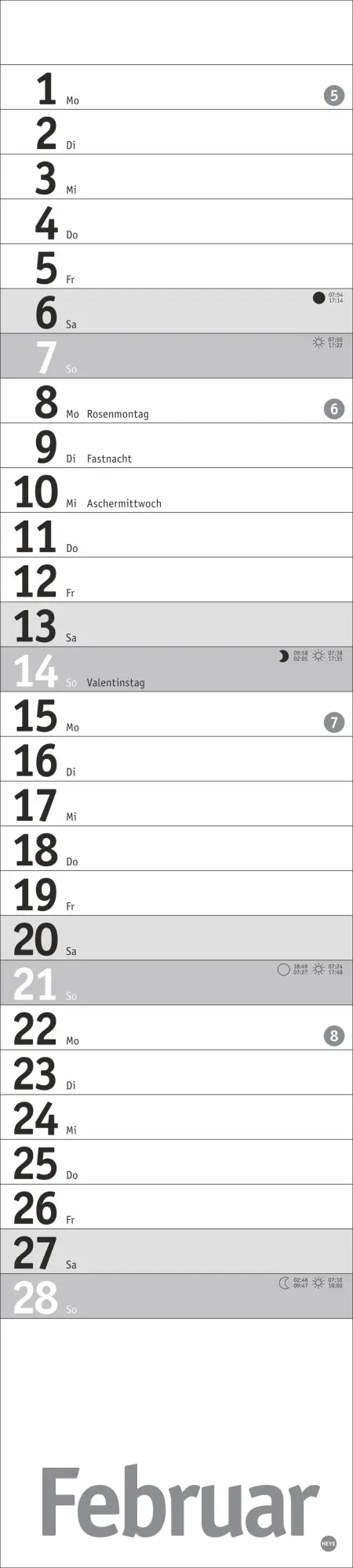 Bild: 9783756414895 | Langplaner, silber 2027 | Heye | Kalender | Bürokalender Heye | 13 S.