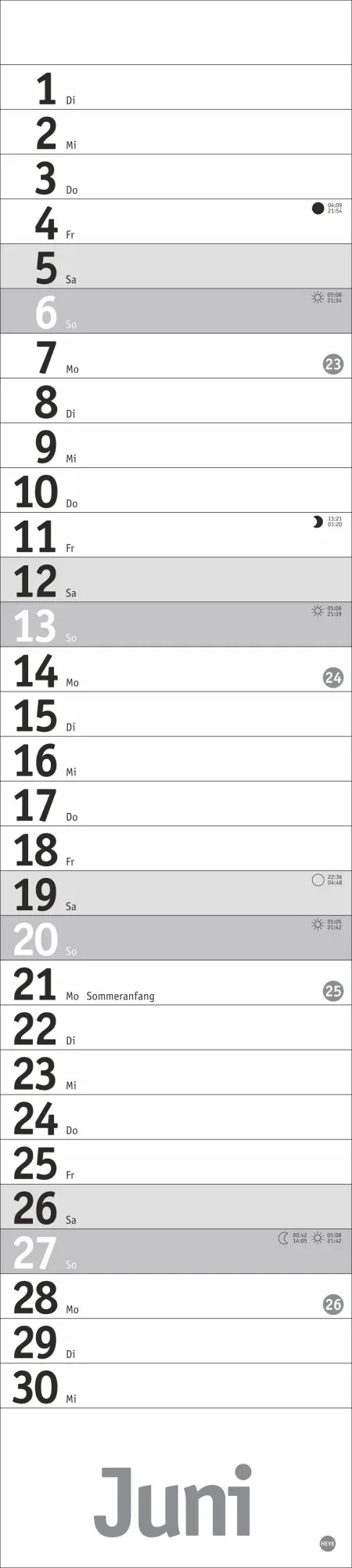 Bild: 9783756414895 | Langplaner, silber 2027 | Heye | Kalender | Bürokalender Heye | 13 S.