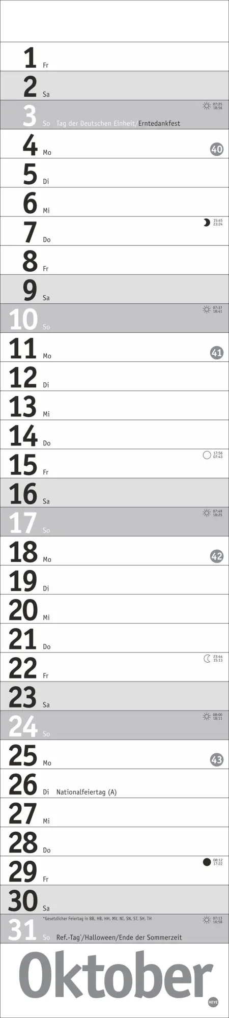 Bild: 9783756414895 | Langplaner, silber 2027 | Heye | Kalender | Bürokalender Heye | 13 S.